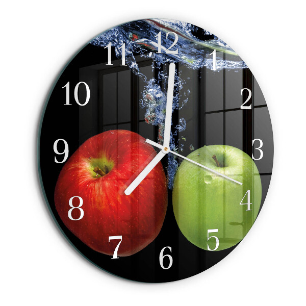 Glas wanduhr Äpfel