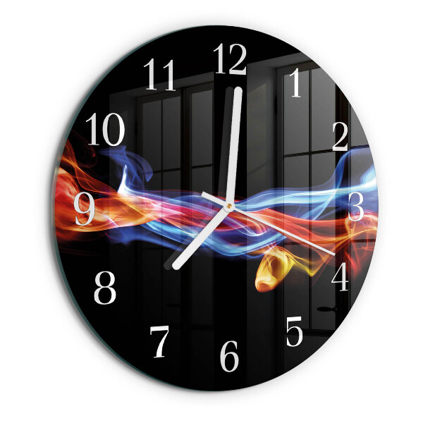Glas wanduhr Abstrakter Rauch