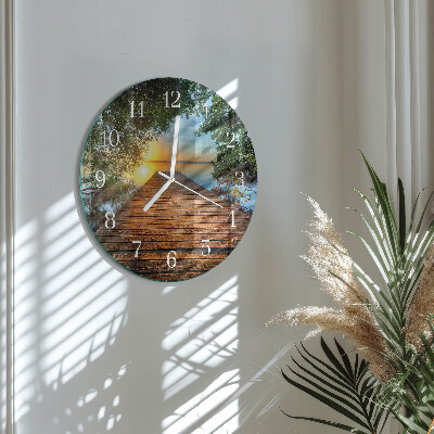 Glas wanduhr Netzwerk