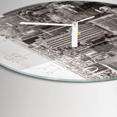 Glas wanduhr Horizont