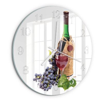 Glas wanduhr Trauben für Wein