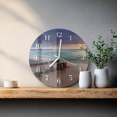 Glas wanduhr Strand Meer