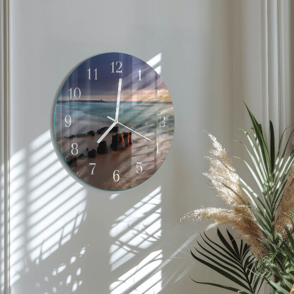 Glas wanduhr Strand Meer