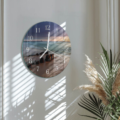 Glas wanduhr Strand Meer
