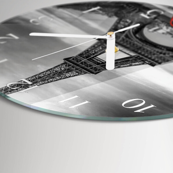 Glas wanduhr Eiffelturm-Auto