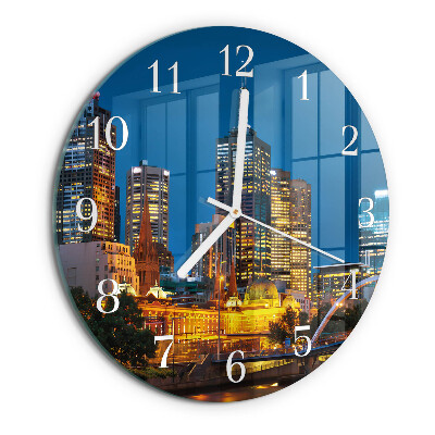 Glas wanduhr Stadt