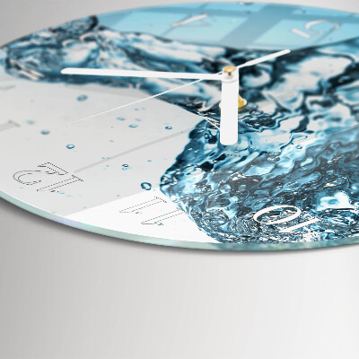 Glas wanduhr Wasser