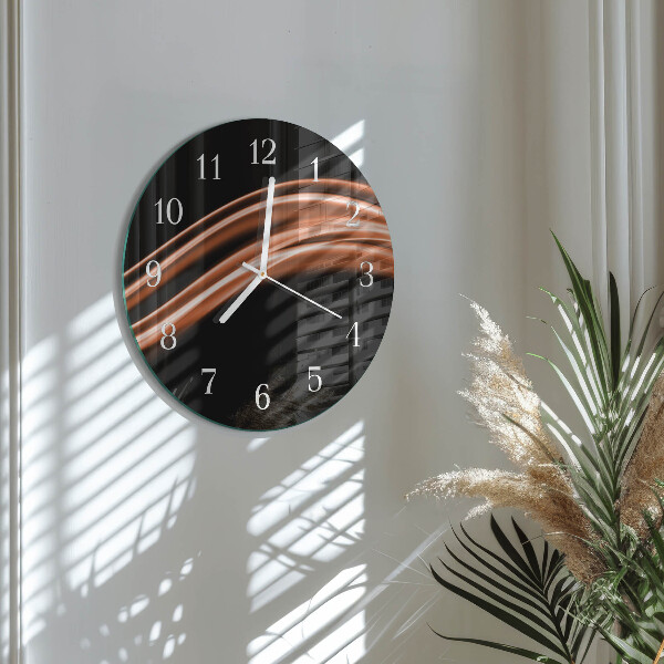 Glas wanduhr Abstrakte Linien