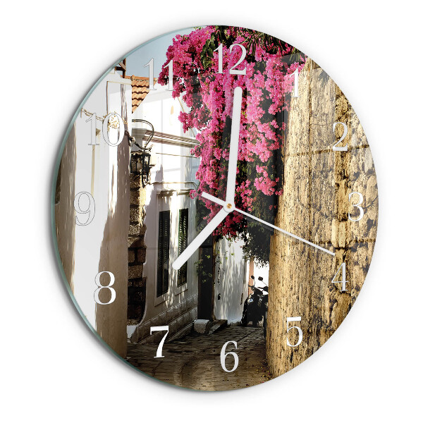 Glas wanduhr Blumenallee