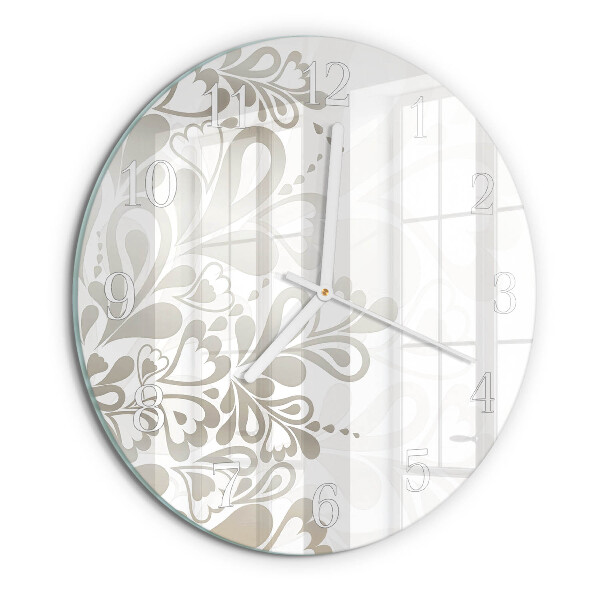 Glas wanduhr Blumenkunst