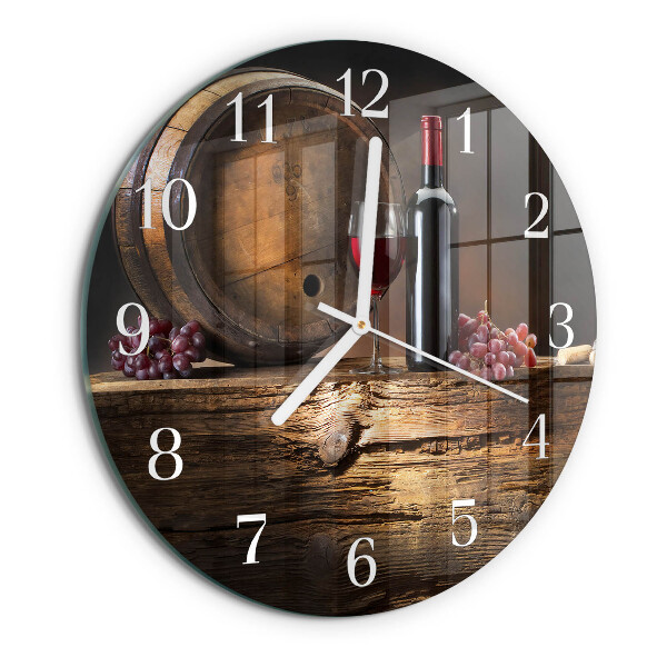 Glas wanduhr Trauben für Wein