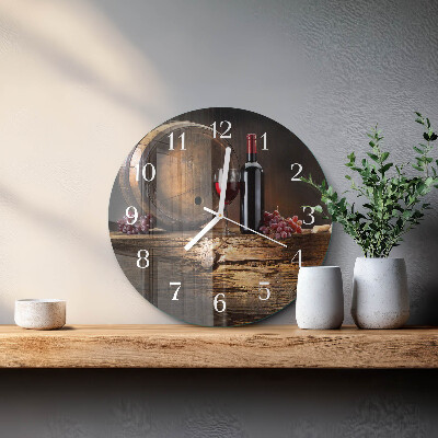 Glas wanduhr Trauben für Wein