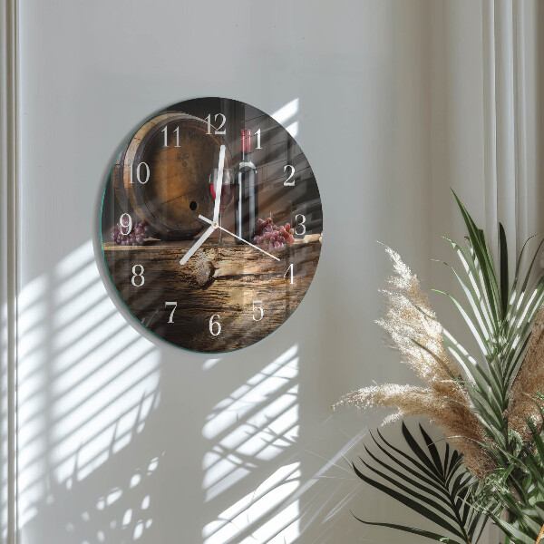 Glas wanduhr Trauben für Wein