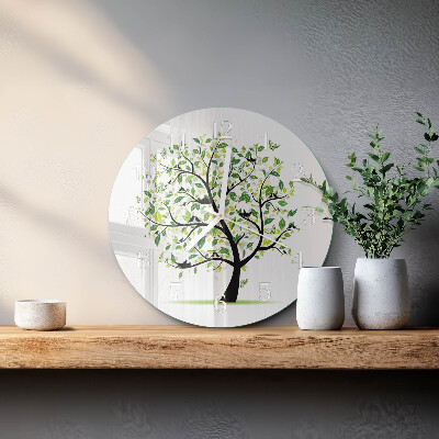 Glas wanduhr Baum