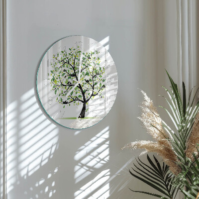 Glas wanduhr Baum