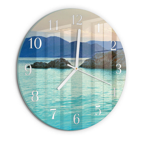 Glas wanduhr Sea Island
