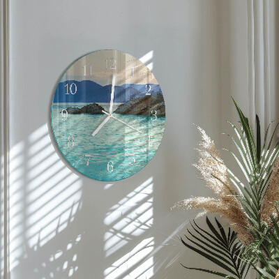 Glas wanduhr Sea Island