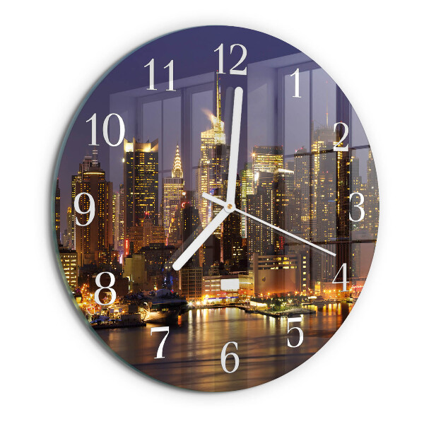 Glas wanduhr Horizont