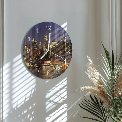 Glas wanduhr Horizont