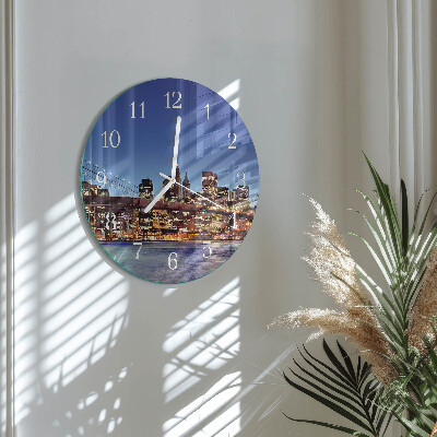 Glas wanduhr Horizontale Brücke
