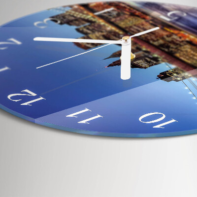 Glas wanduhr Horizontale Brücke