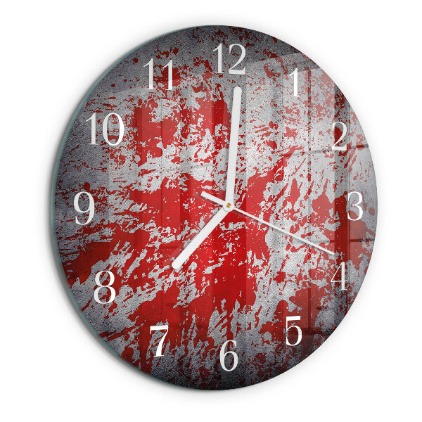 Glas wanduhr Flecken