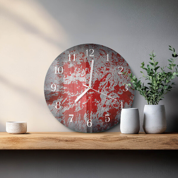 Glas wanduhr Flecken