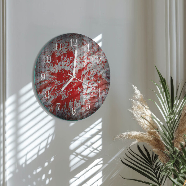 Glas wanduhr Flecken
