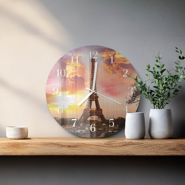 Glas wanduhr Eiffelturm Paris