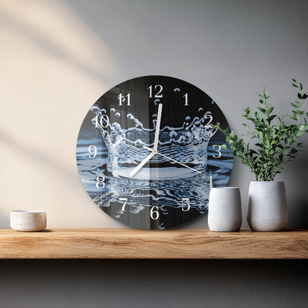 Glas wanduhr Wasser