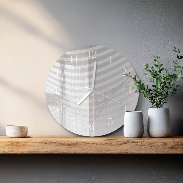 Glas wanduhr Abstrakte Linien