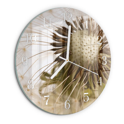 Glas wanduhr Löwenzahn