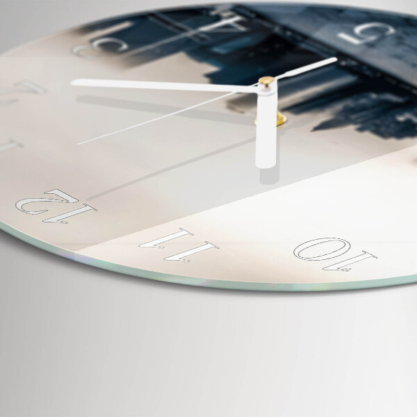 Glas wanduhr Horizont
