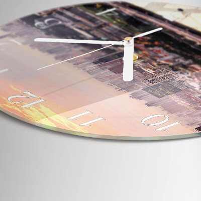 Glas wanduhr Stadt