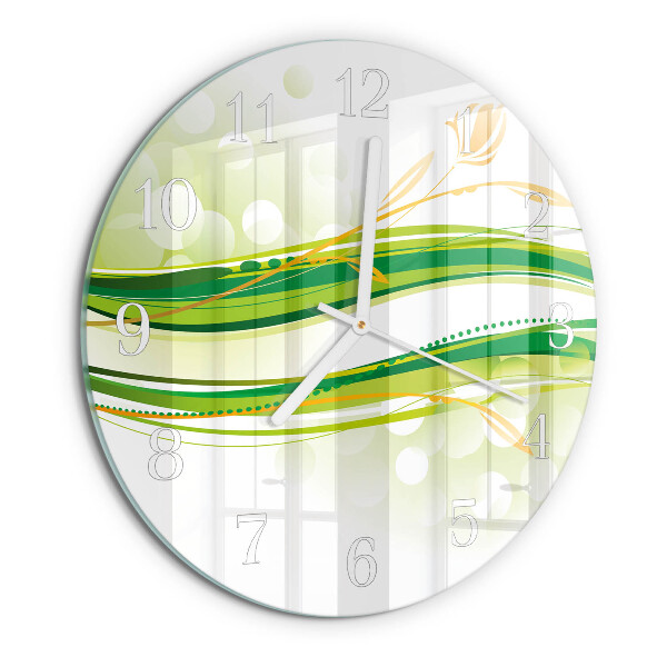 Glas wanduhr Abstrakte Linien