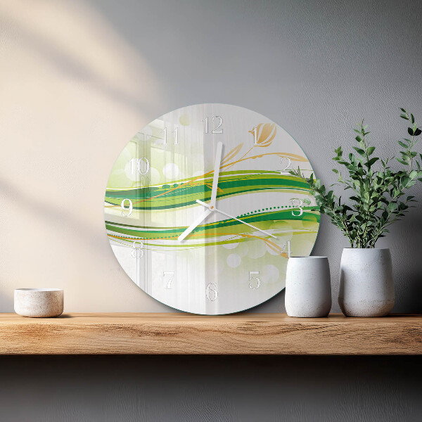 Glas wanduhr Abstrakte Linien