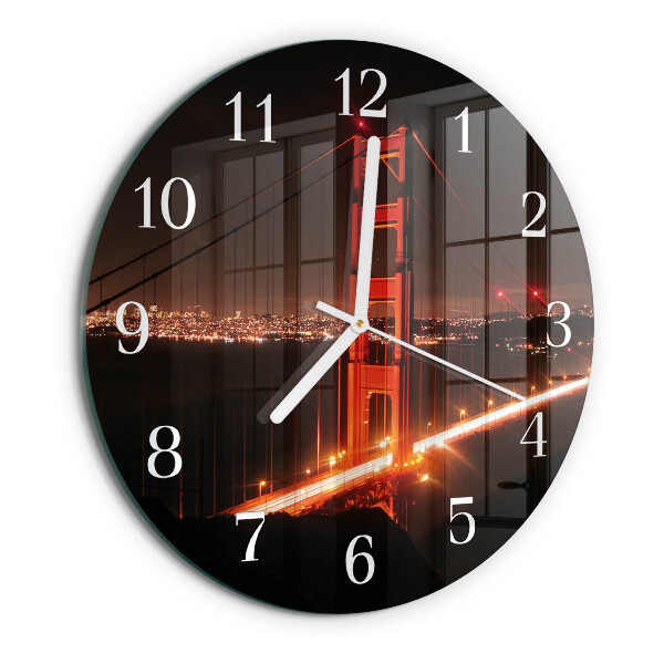 Glas wanduhr Brücke