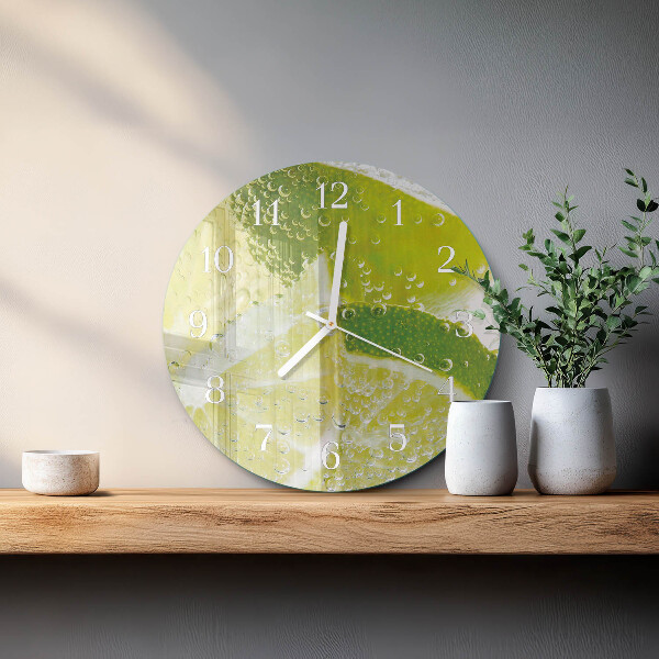 Glas wanduhr Kalkwasser