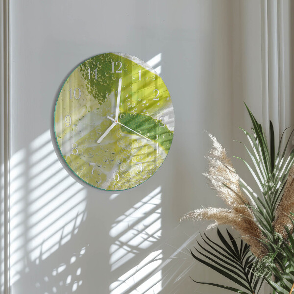 Glas wanduhr Kalkwasser