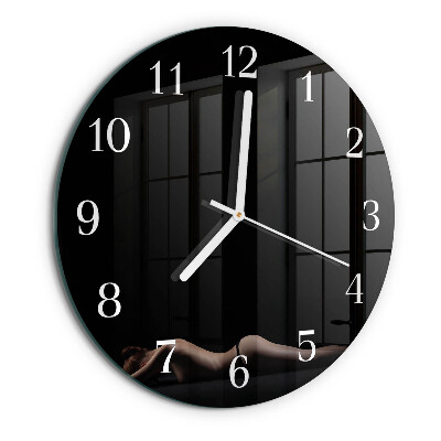 Glas wanduhr Frau