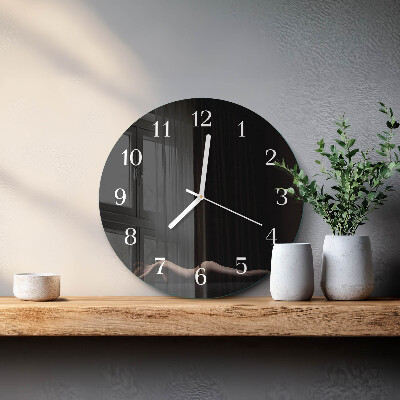 Glas wanduhr Frau