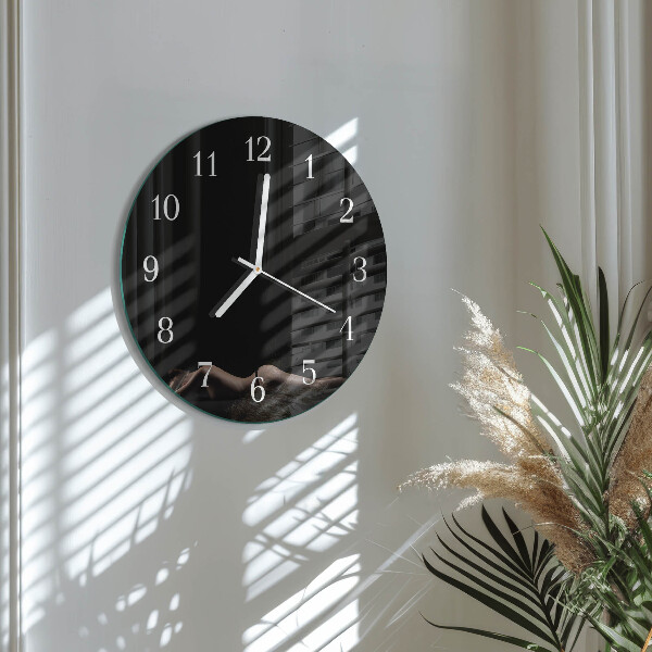 Glas wanduhr Frau