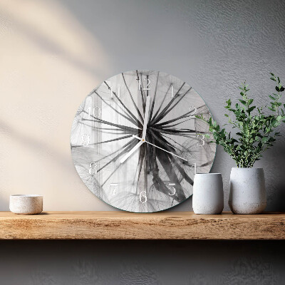 Glas wanduhr Löwenzahn