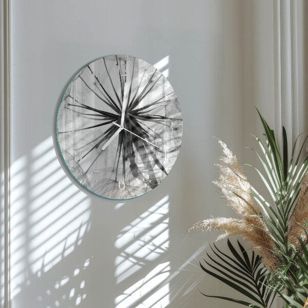 Glas wanduhr Löwenzahn
