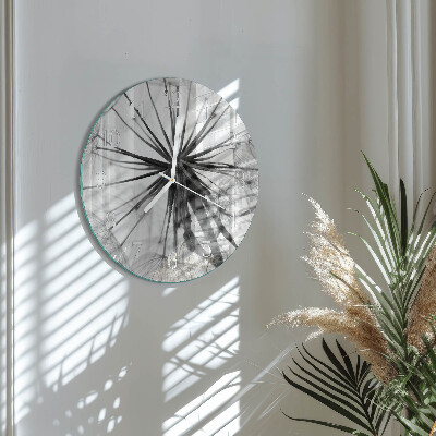 Glas wanduhr Löwenzahn