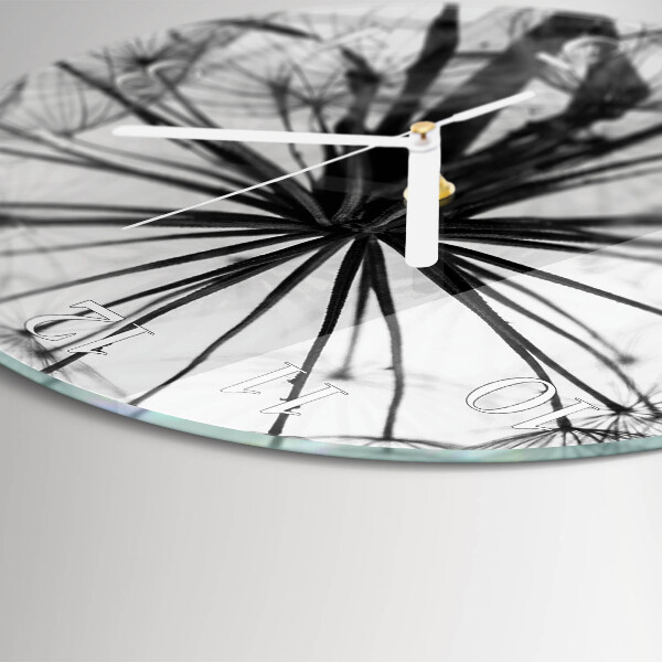 Glas wanduhr Löwenzahn