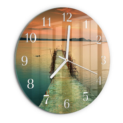 Glas wanduhr Netzwerk