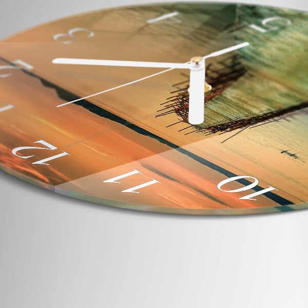 Glas wanduhr Netzwerk