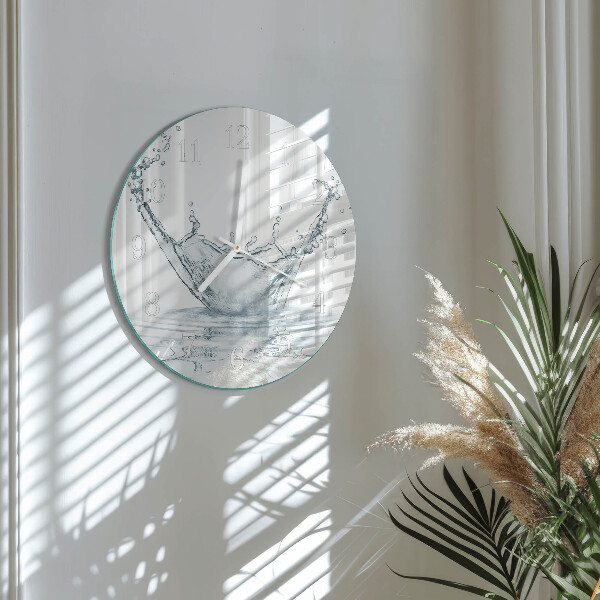 Glas wanduhr Wasser