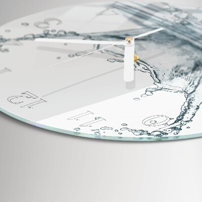 Glas wanduhr Wasser